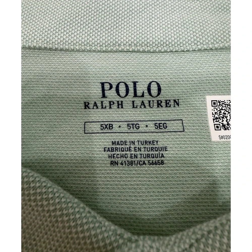 Polo Ralph Lauren Men's Classic Fit Mesh Mint Green Polo Shirt 5XB NWT